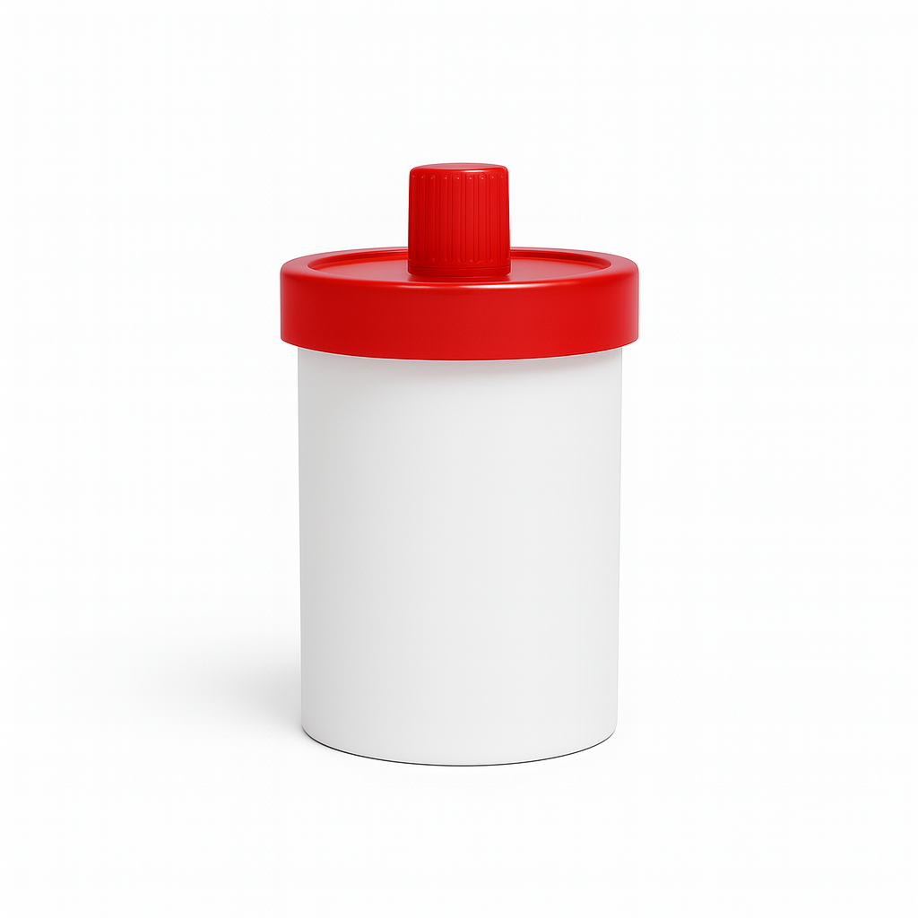 FagronLab™ jar 100ml lid red/cap red  * 10 pack *