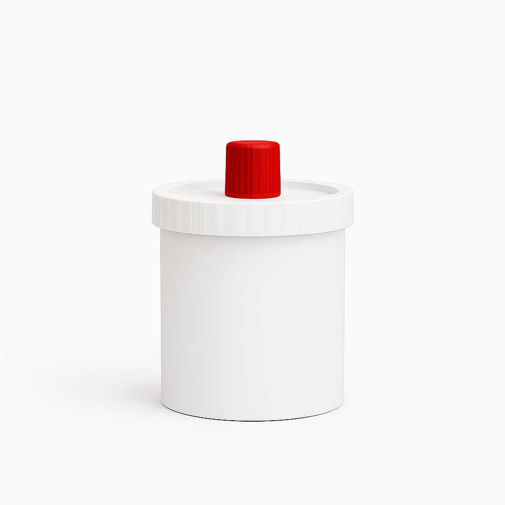 FagronLab™ jar 50ml lid white/cap red  * 12 pack *